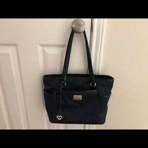 Dark navy Brighton medium shoulder bag.